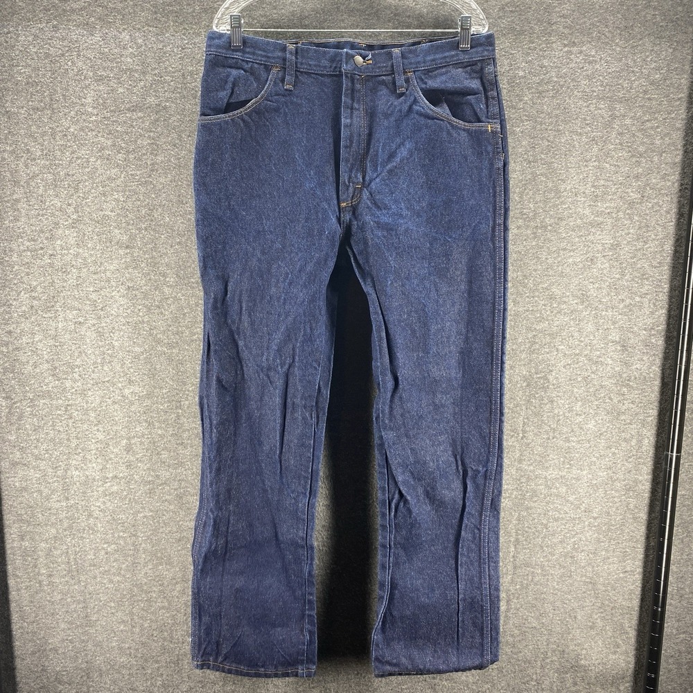 Rustler Regular Fit Jeans Mens 36x30 Dark Indigo Blue Straight Leg Denim 87620NV